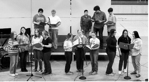 The LAHS pop choir showcased their musical talent at the concert on March 30. Photo by Larry Stokke