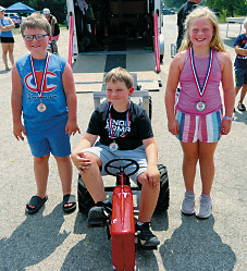 The eight-year-old top three competitors