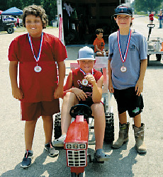 The 11-year-old top three competitors.