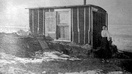 A tarpaper shanty.
