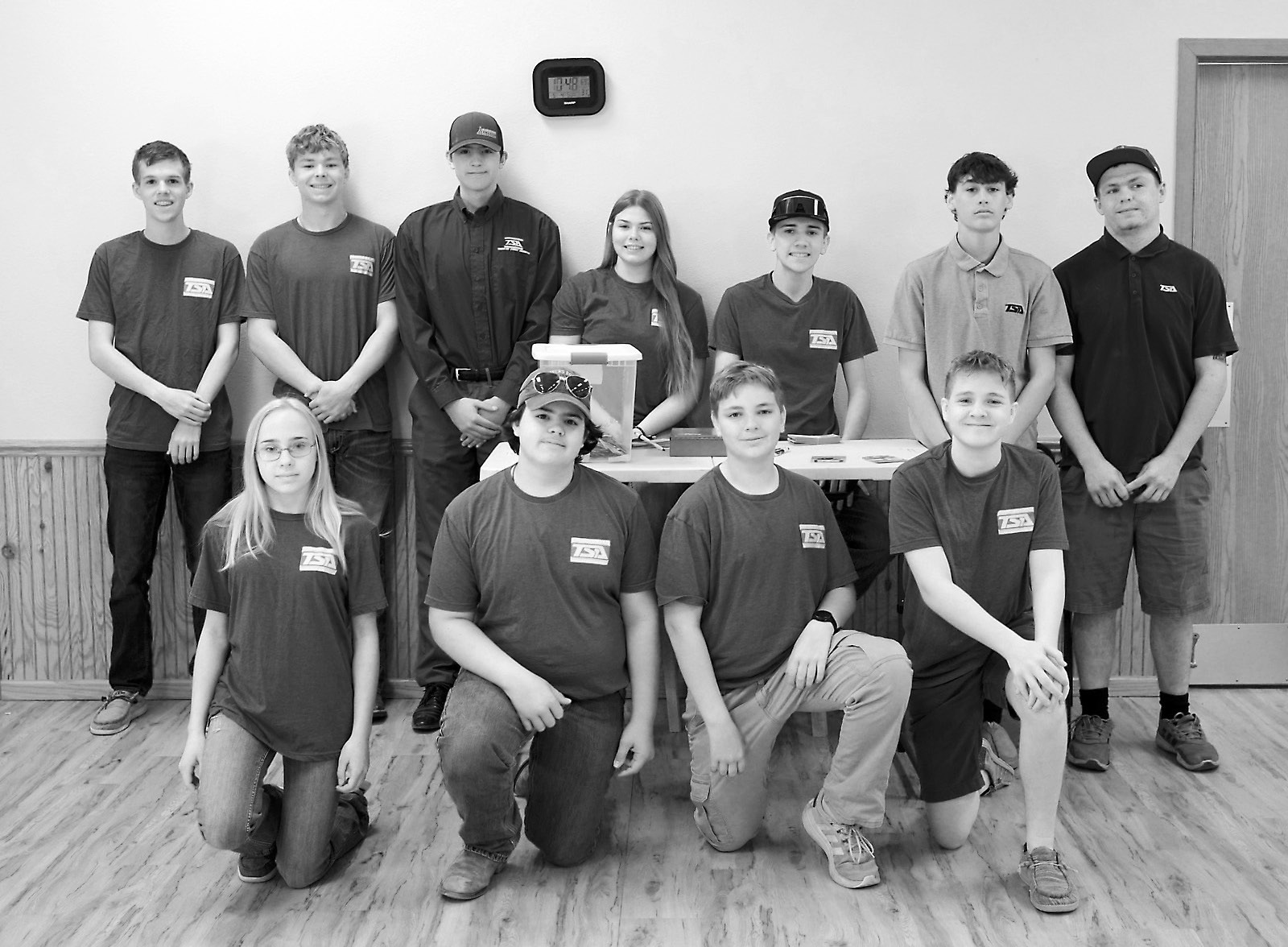 Back row (L-R) Noah Foster, Braxton Lindseth, Max Brown, Victoria Matthews, Brenden Longie, Karson Hanson, Colton Buchweitz; front row: Isabel Lindseth, Brett Brown, Colton Mitzel, and Will Foster. Photo by Larry Stokke.