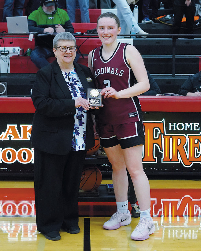 Meredith Romfo was chosen to the All Region Team. Photo by Larry Stokke.