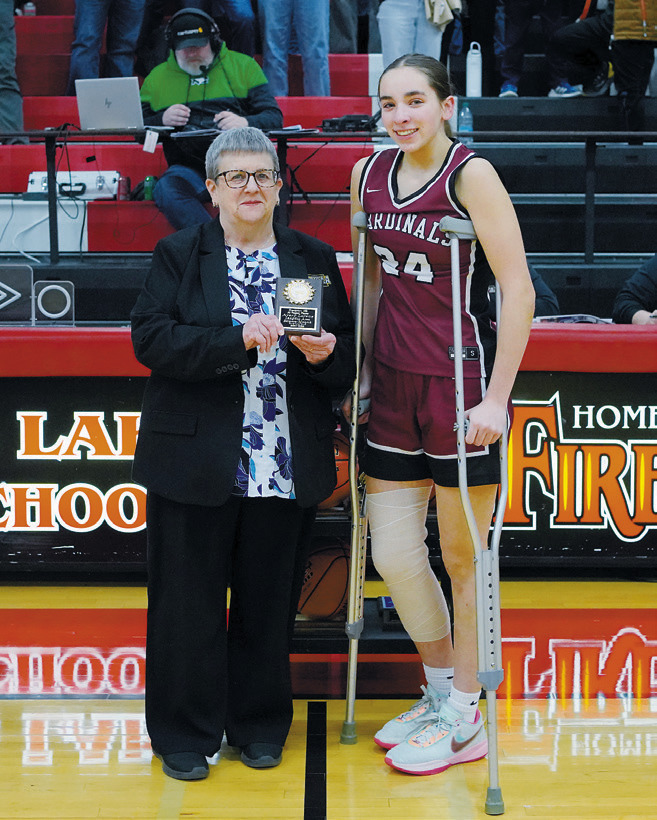 Avery Lorenz was chosen to the All Region Team. Photo by Larry Stokke.
