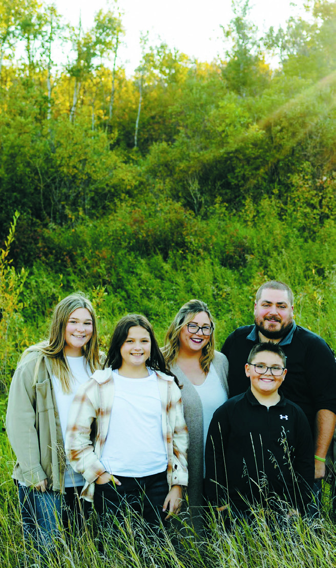 Pembina County Sheriff candidate Cory Mortensen pictured with his family. Submitted photo