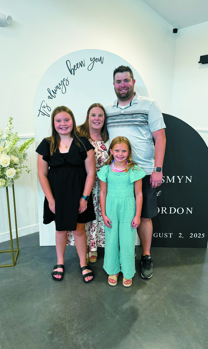 Pembina County Sheriff candidate Marcus Ramsay pictured with his family. Submitted photo