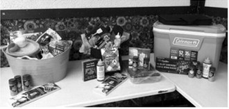 Backyard bingo prizes. Submitted photo