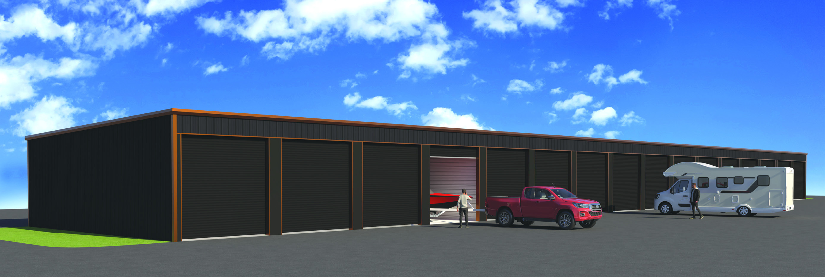 This rendered image shows Nodak’s plans for the boat storage facility at Mt. Carmel Dam and Recreation Area.