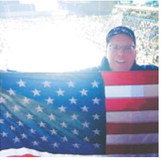 Fontaine cheers on Team USA at the men’s Olympic hockey gold medal game in Milan, Italy. The game was held at the Milano Santaguilia Ice Hockey Arena. Submitted photo