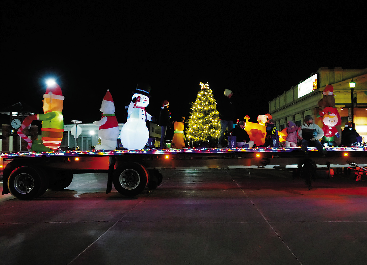 Dahl Trucking took home first place in the 2025 Christmas Parade on Nov. 28 in Langdon. Photo by Larry Stokke.