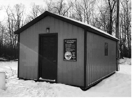 The warming shack has been a great place to gather over the years. The club added an awesome tribute table in 2021. The club appreciates how the shack has been utilized by so many and so respectfully. Submitted photo