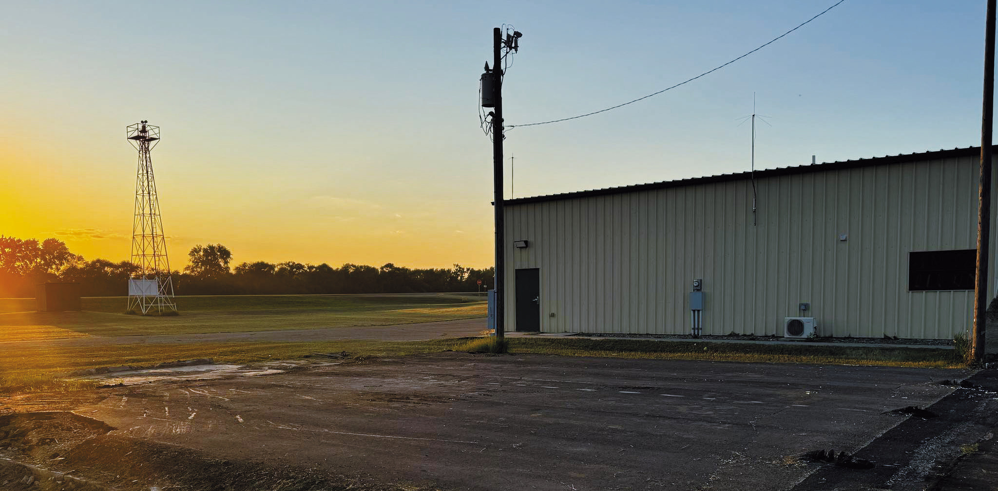This section is where a hanger previously stood. The airport hopes to build another hanger with the FAA’s awarded funds. Photo by Rebecca Davis.