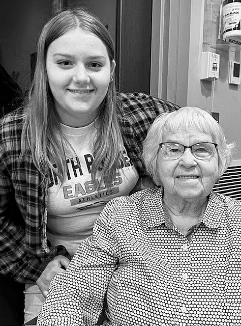 Doreen and Georgia pose for a photo during National Skilled Nursing Care Week.
