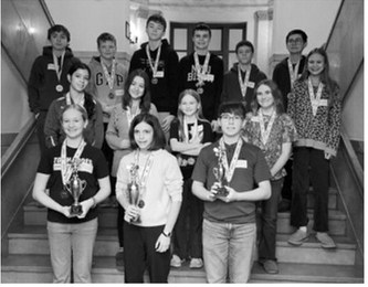 Area students participated in the Pembina County Spelling Bee. Photo by Jamie Rarick