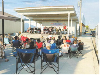 The Langdon Community Band performs “Peter Gunn” during a summer 2026 concert. Submitted photo