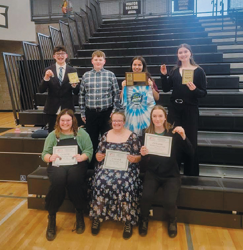 The Rolette Speech Team landed in fourth place at the State B Tournament and Bridget Pankratz of Munich School was named state champion in the Humorous Interpretation category.