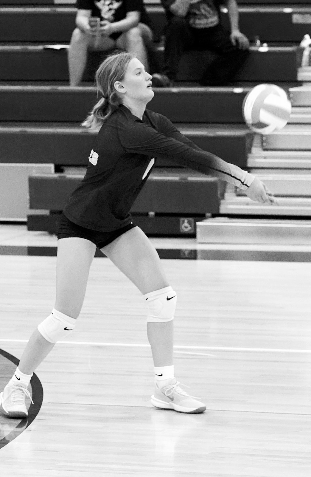 Marlie Stremick had 14 digs against the Spoilers in Grafton on Sept. 12. Dannika Bennett passes the ball to her teammate. Photo by Larry Stokke. Photo by Larry Stokke.