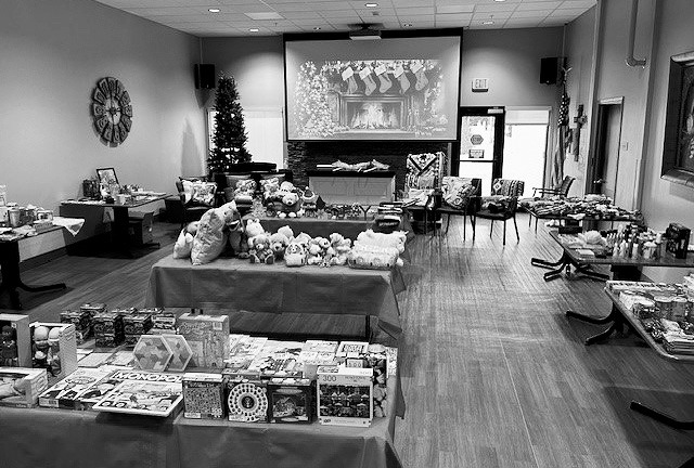 The Christmas Shop all set up and ready for visitors!
