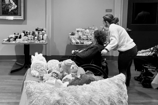 Kelsey and Betty shopping.