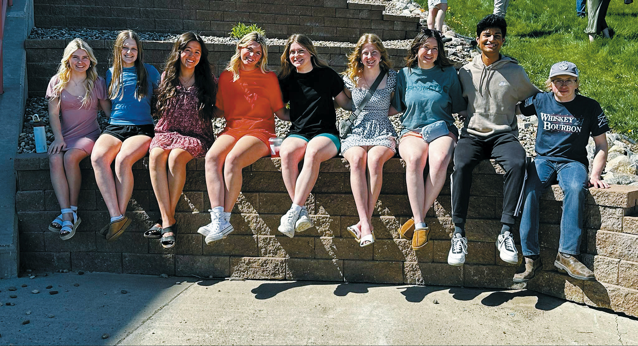 Langdon had nine seniors attend state music - (L-R) Catelyn Goodman, Mikaela Olson, Shanna Gette, Rylee Medbery, Drew Rostvet, Claire Chaput, Ciara Kempert, Kartheek Chapara and Victor Long. Photo by Sara Goodman. is the most difficult score to obtain.