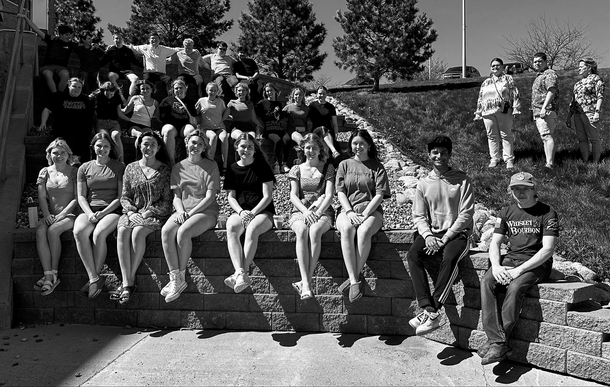 A total of 25 students and 3 teachers attended state music in Bismarck on May 3rd. Photo by Sara Goodman.