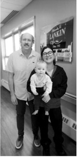 Dr. Joel Johnson, Baby Allara, Samantha. Photo courtesy of First Care Health Center