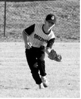 Colin Longtin makes a catch for a third out deep in the outfield. Photo by Larry Stokke