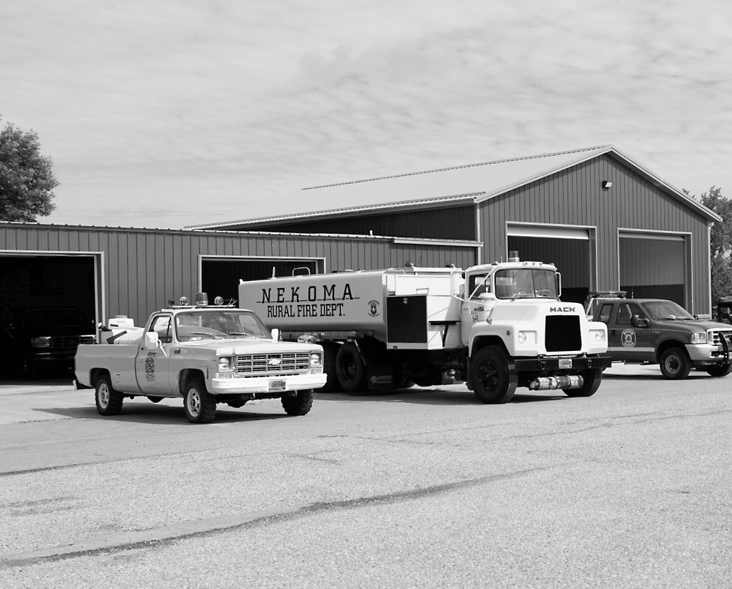 The departments vehicles on display for the open house.