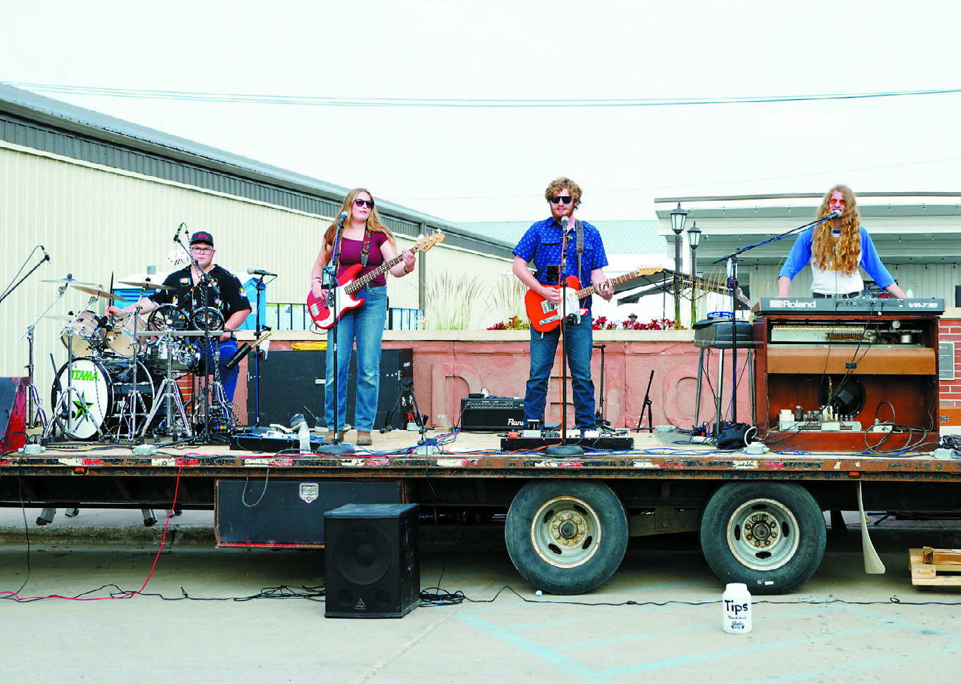 Auto Drive put on quite the show for attendees on Saturday at Langdon's Music Fest. Photo by Larry Stokke.