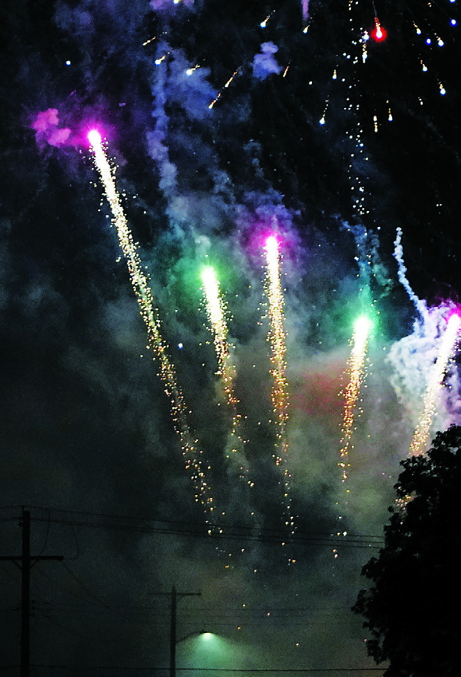 Thanks to the Langdon Fire Department and Lafrenz Fireworks, Saturday night concluded with a bang. Photo by Larry Stokke.