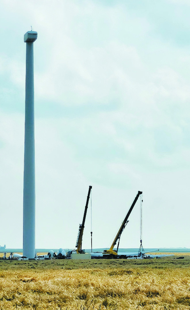 Windtower repairs underway