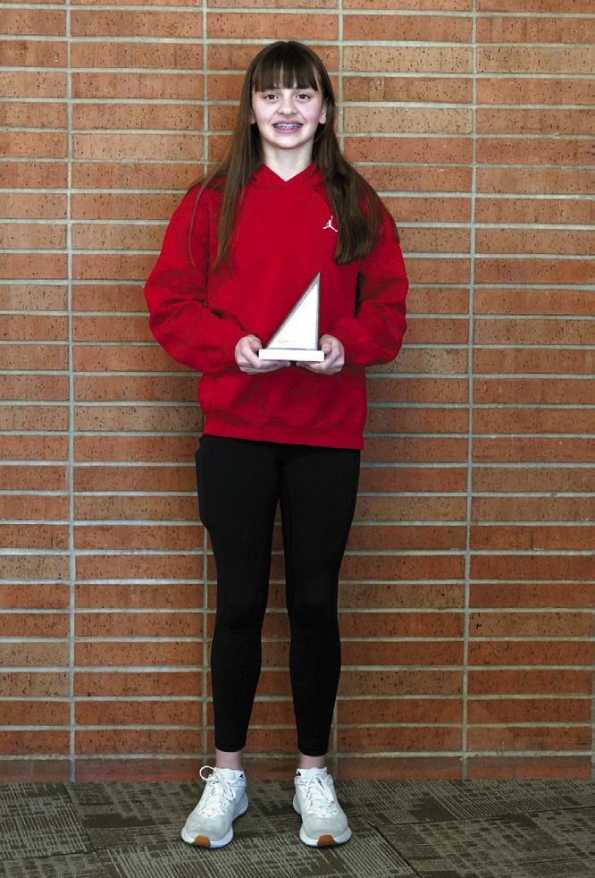 Lily Zimmer from Munich School took home 4th place at the MathCounts competition and will be headed to state. Photo by Larry Stokke.