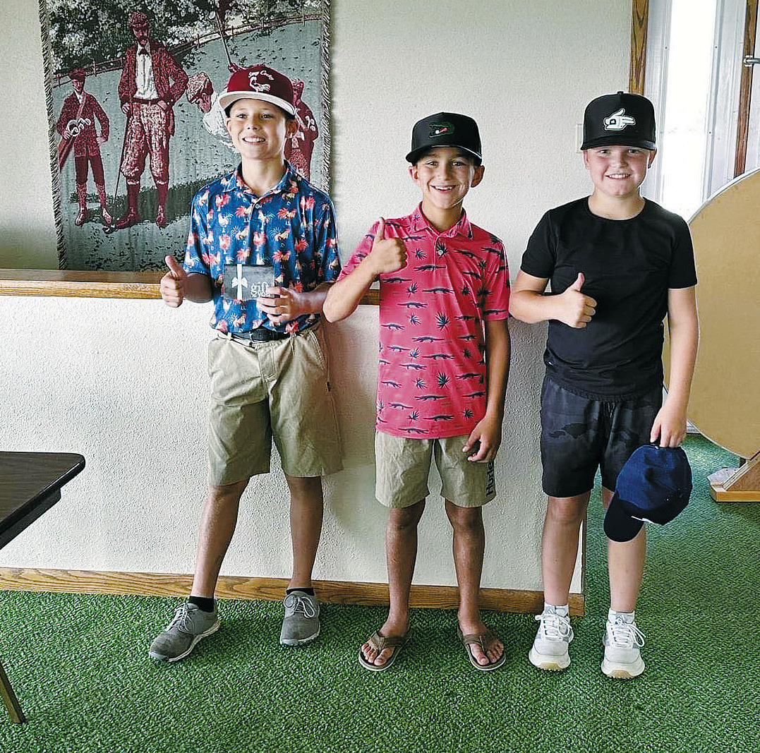10U group (L-R) Camden Carpenter, Beau Longtin, and Nixon Tryan. Photo courtesy of Hailey Moore.