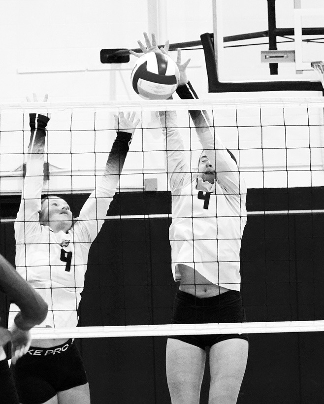 Jaelyn Johnson was player of the game for the Eagles in the match against the Cardinals on Sept 19 at North Border. Photo by Larry Stokke.