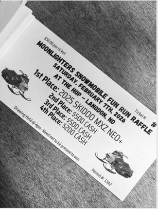 Still need a raffle ticket? Pick one up from any of these listed businesses or club members: Schlittzen Liquor, Rockin’ Energy, Langdon Implement, Christie Motors, Sam Field, Justin Anderson, Kayce Schlittenhard, Cody Schlittenhard, Chase Heck, Hanna Schneider, Matt Emter, Mike Hartz, Jaime Coyle, Kevin Radway, Brian Vikan, or Scott Anderson.