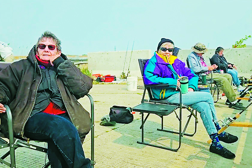 The Nowatzki siblings gather to fish on Devils Lake. Photo by Abby Makay / WDAY News.