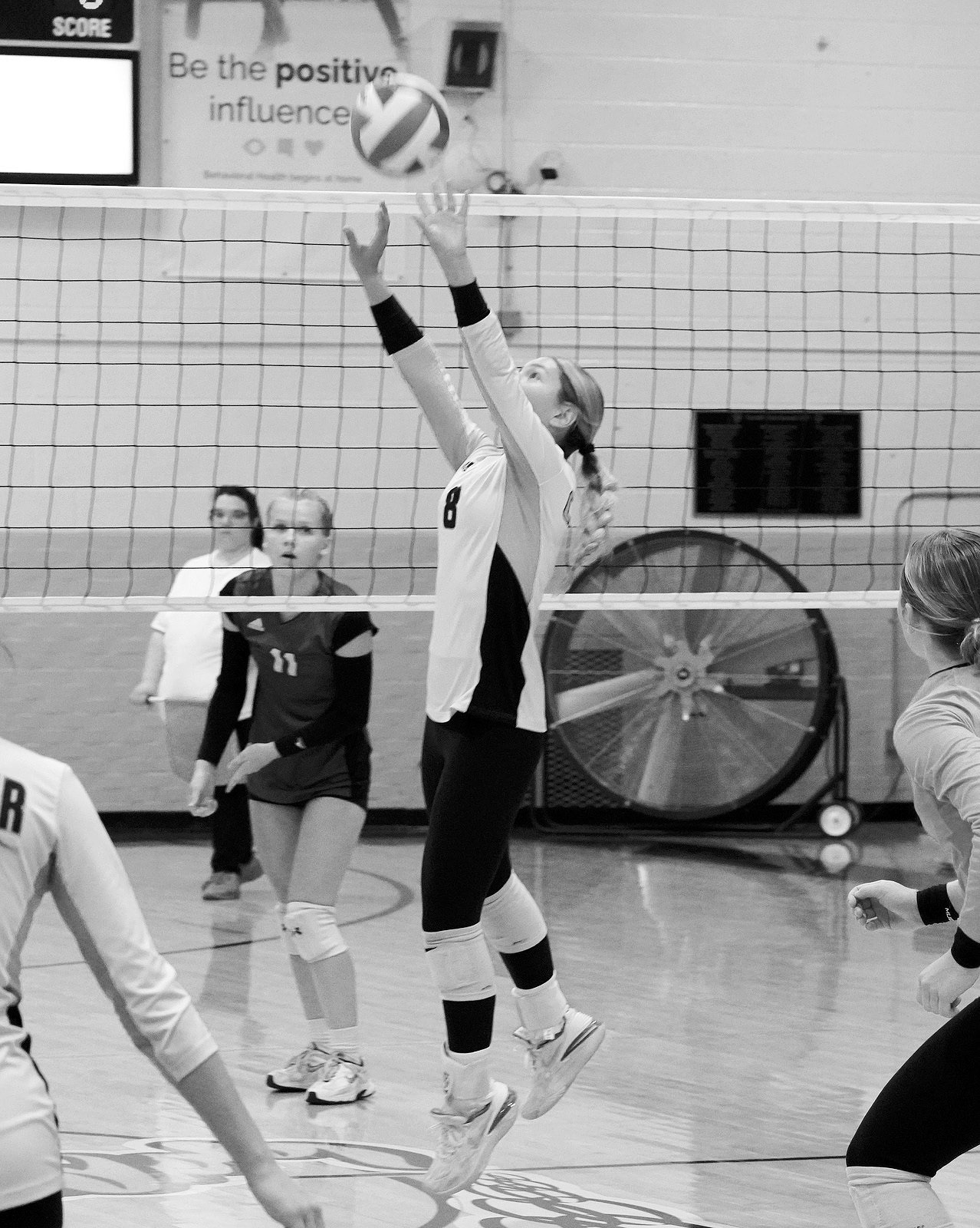 Colbie Furstenau had a great game with 13 assists against the Titans. Photo by Larry Stokke.