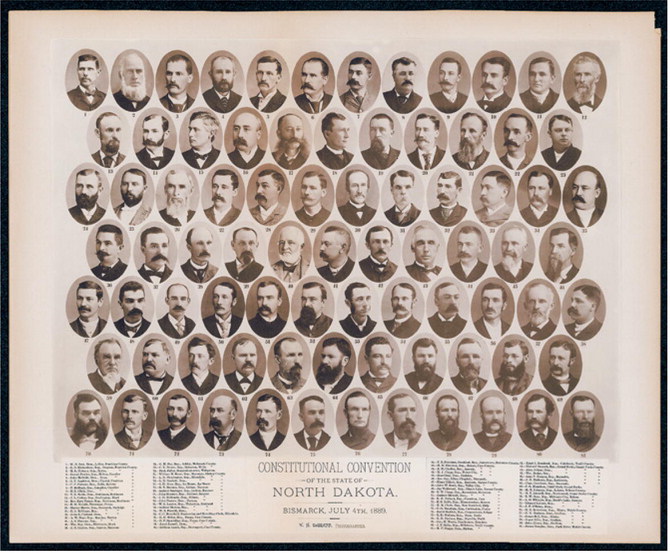 The delegates to the Constitutional Convention. Credit: SHSND