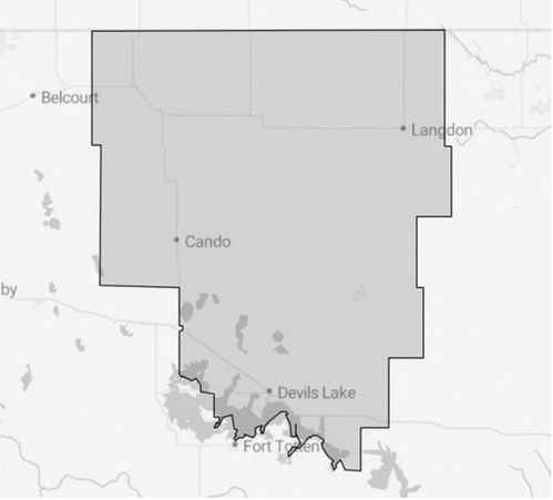 Map of North Dakota Legislative District 15. Courtesy Ballotpedia