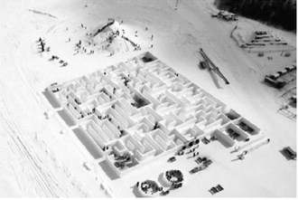 The snow maze from aerial view. Submitted photo