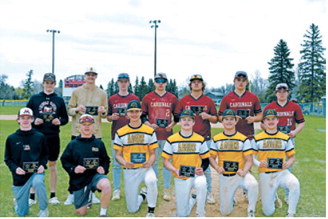 All-Region 4 High School Baseball Team.Front Row (l-r): Ezra Robinson, Midway-Minto; Soren Olson, Grafton; Noah Troftgruben, Park River Area; Jake Solseng, Park River Area; Tucker Omdahl, Park River Area; Jaxon Omdahl, Park River Area. Back Row (l-r): Andy Pulak, Midway-Minto; Brody Lillemoen, Grafton; Tyson Gemmill, Langdon-Munich; Jax Johnson, Langdon-Munich; Theo Romfo, Langdon-Munich; Landon Schnedier, Langdon-Munich; Devin Hakanson, Langdon-Munich. Photo by Julie Davis