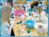 Sophia, Maggie and Nora team-up to make memories and magic in the classroom. Submitted photo
