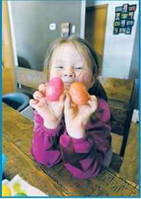 Everly showing bright colors and big smiles for Easter. Submitted photo