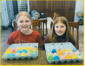 The Rollness girls team up for their colorful creations. Submitted photo
