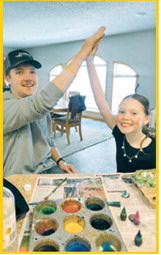 Brody and Layla's traditional pic coloring eggs. Submitted photo