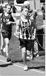 Nash Fitzsimmons placed fourth in the 1,600-meter run. Photo by Larry Stokke.