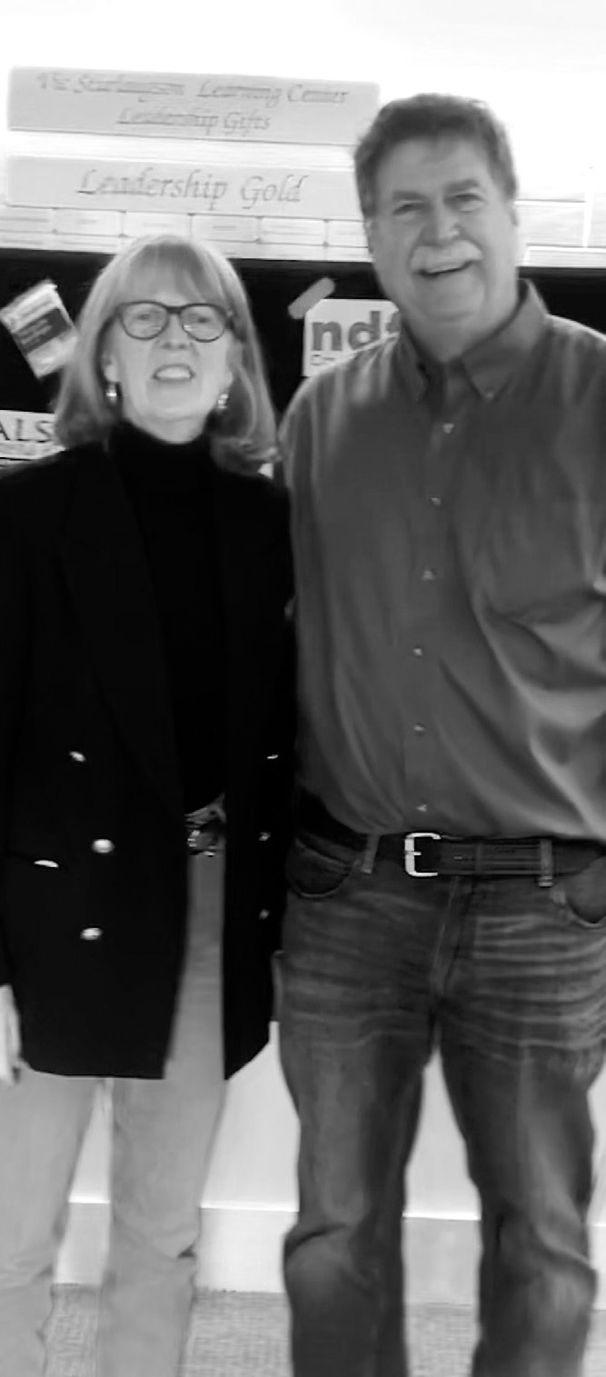Dr. Mary Aalund and Cavalier County Farm Bureau President Paul Henderson. Photo by Donna Henderson.