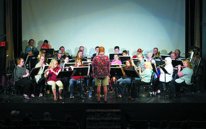 Langdon's Community Band performing for the second week of NLAC's Summer Concert Series. Photo by Larry Stokke.