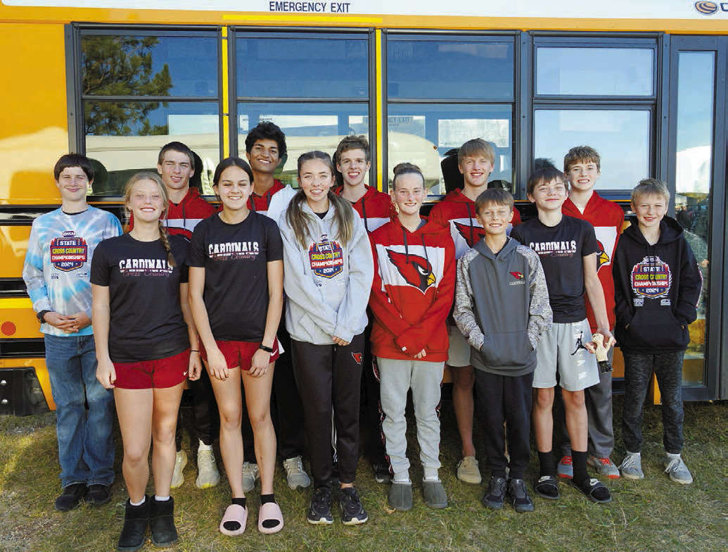 The Cardinal Team's State Cross Country competitors. Photo by Larry Stokke.