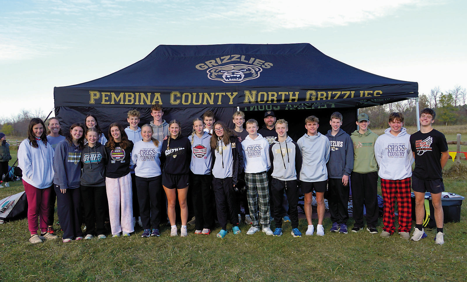 The 2025 Pembina County North Grizzlies Cross Country Team. Photo by Larry Stokke.