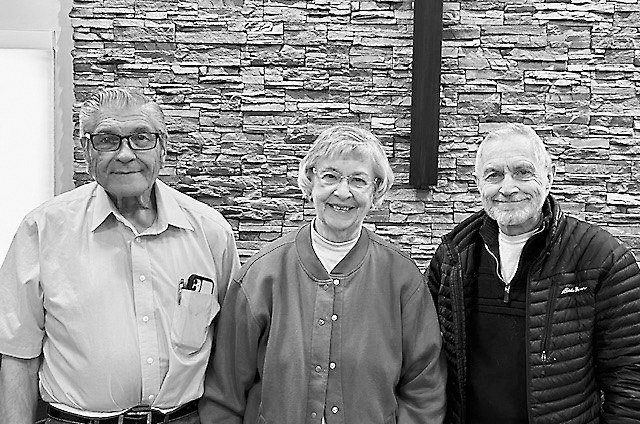 From (L-R) Donnie, Evelyn, and Bob with “Bob and Crew” faithfully come to PNC once a month to sing and provide entertainment for residents.